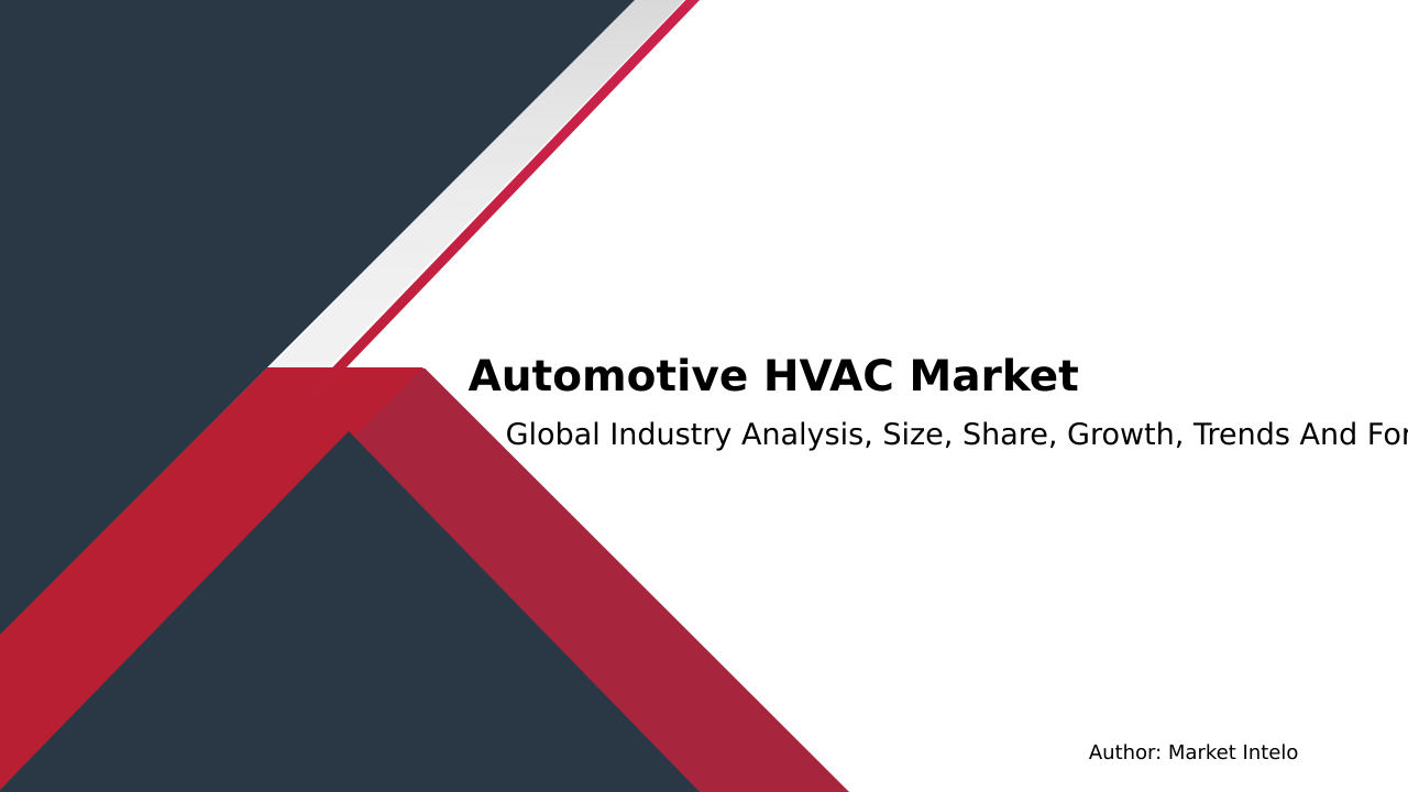 Automotive HVAC Market Research Report 2033